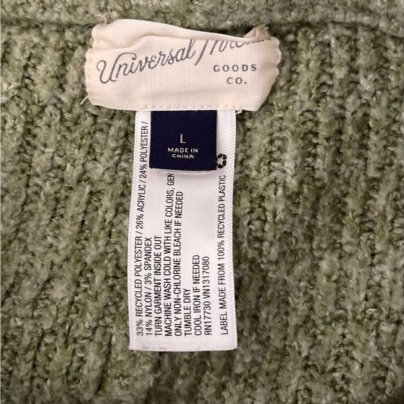 Universal Threads Goods & co sz L light green fuzzy knit loungewear crop pants - Picture 6 of 6